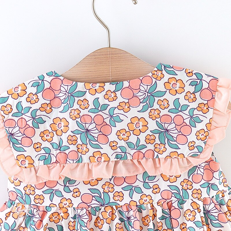 Sweet Toddler Girls Sleeveless Floral Dresses