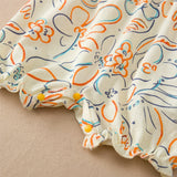 Sweet Baby Clothes with Floral Prints and Bowknots for Girls' Birthday Outfits