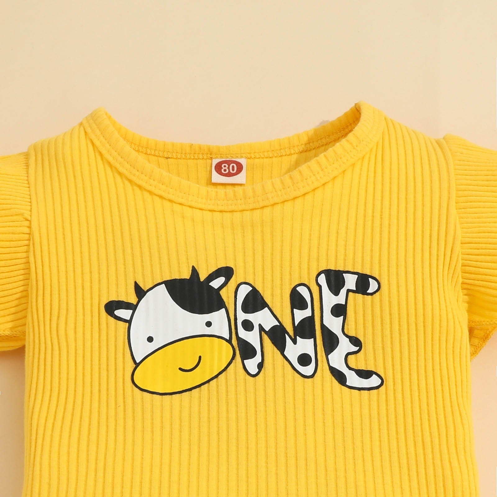 Cute and Comfy 3pcs Animal/Cow Printed Baby Girls Clothes Sets for Summer