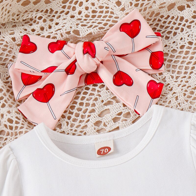 Adorable Valentines Day Outfit for Infant Baby Girls