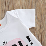 Infant Baby Boy Girl Boysuit Short Sleeve Letter Printed Jumpsuit