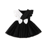 Summer Baby Girl Dress with Ruffles Contrast Colors and Patchwork Design - Babbez