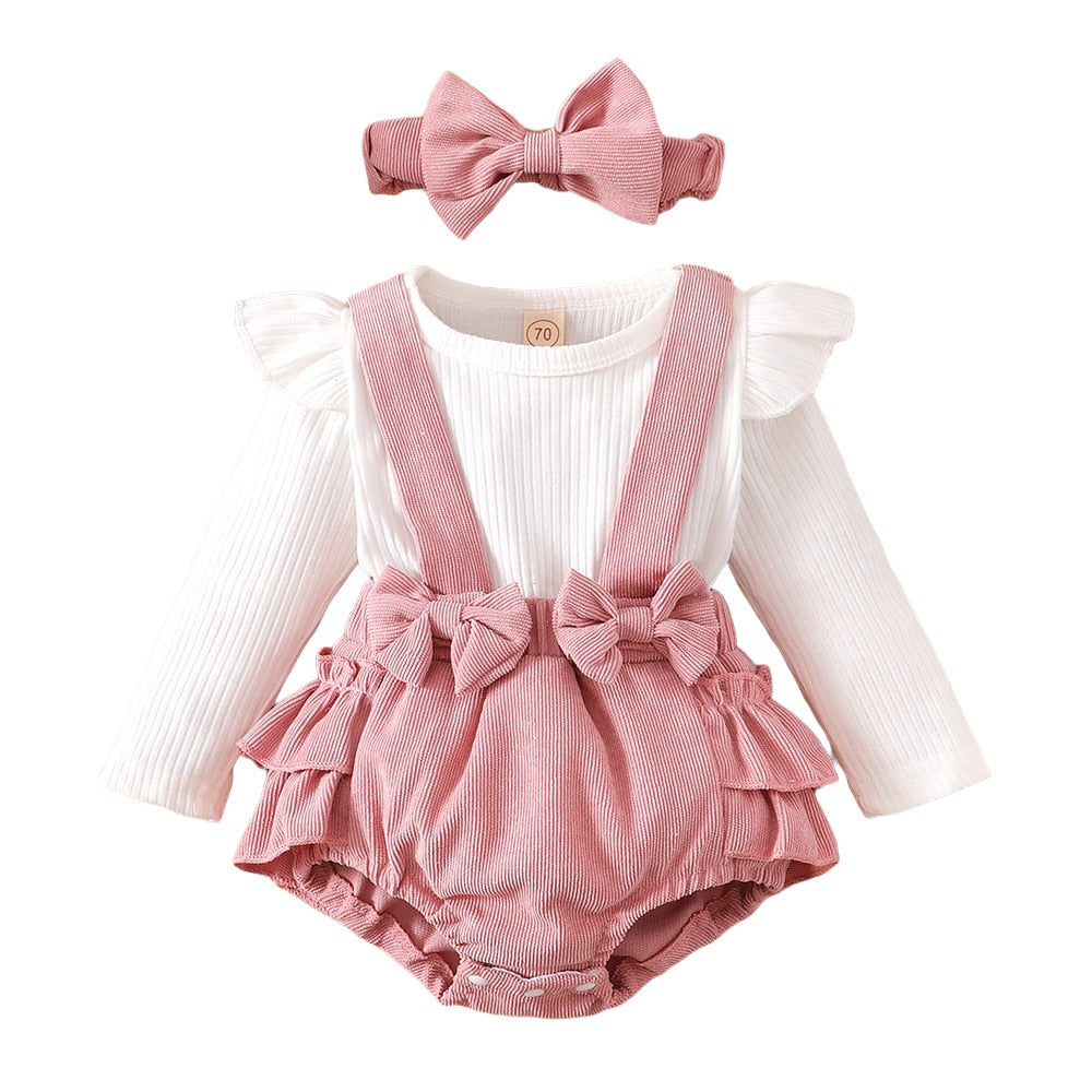 Cute and Comfy Baby Girl Bodysuits with Ruffle Sleeves and Flower Prints