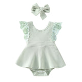 Adorable Lace Flying Sleeve Newborn Bodysuits Skirts - Perfect Summer Outfits for your Little One!