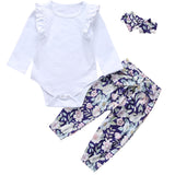 Adorable Newborn Baby Girl Insect Print Outfit with Ruffles and Bow