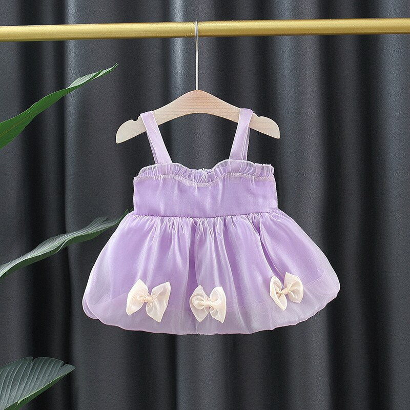 Twilight Cloud Yarn Party Dress for Baby Girls