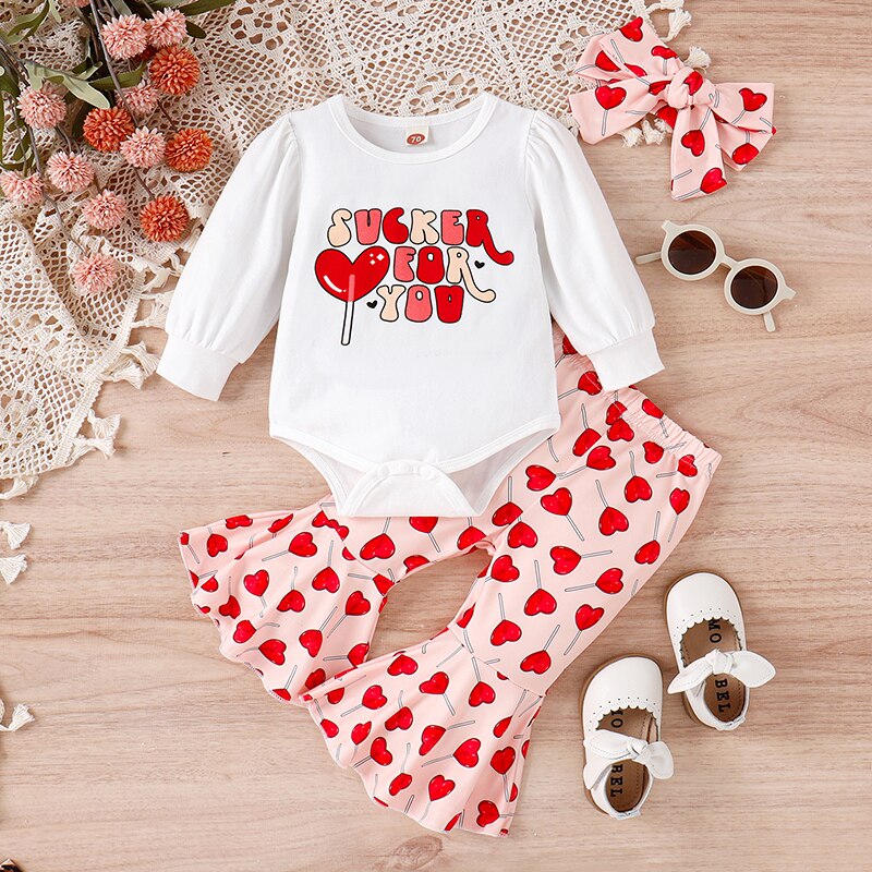 Adorable Valentines Day Outfit for Infant Baby Girls