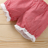 Adorable Toddler Girl Summer Outfits - Bowknot Tank Tops and Plaid Shorts Set