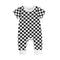 Infant Baby Checkerboard Plaid Printed Romper Jumpsuits - Babbez