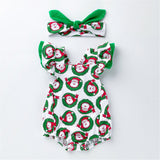 Adorable Flying Sleeve Baby Bodysuit with Watermelon Print for Girls