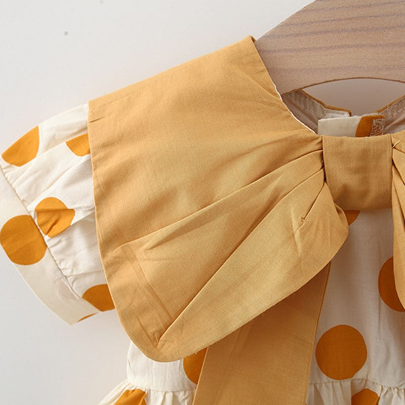 Summer Cotton Bow Dress for Baby Girls