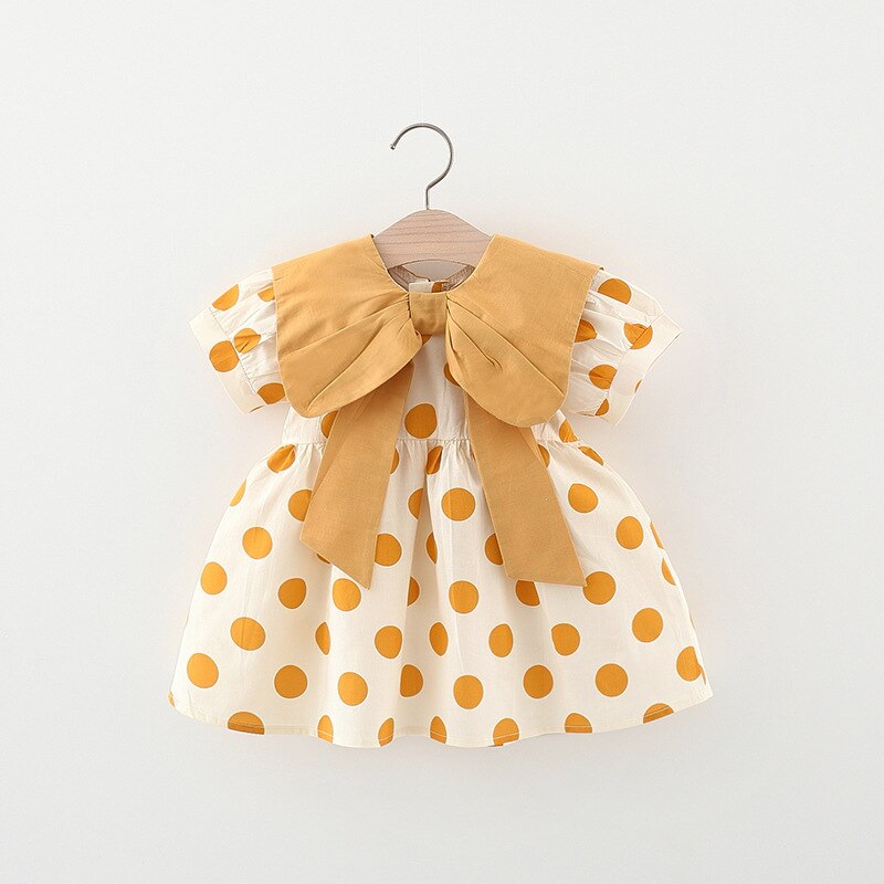 Summer Cotton Bow Dress for Baby Girls