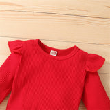 Get Ready for Valentine's Day with Adorable Heart Print Romper Sets for Baby Girls