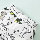 Adorable Baby Boy Dinosaur Printed Vest and Allover Printing Shorts Set