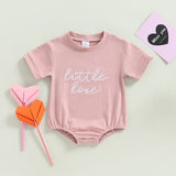 Baby Romper with Embroidered Letters - Babbez