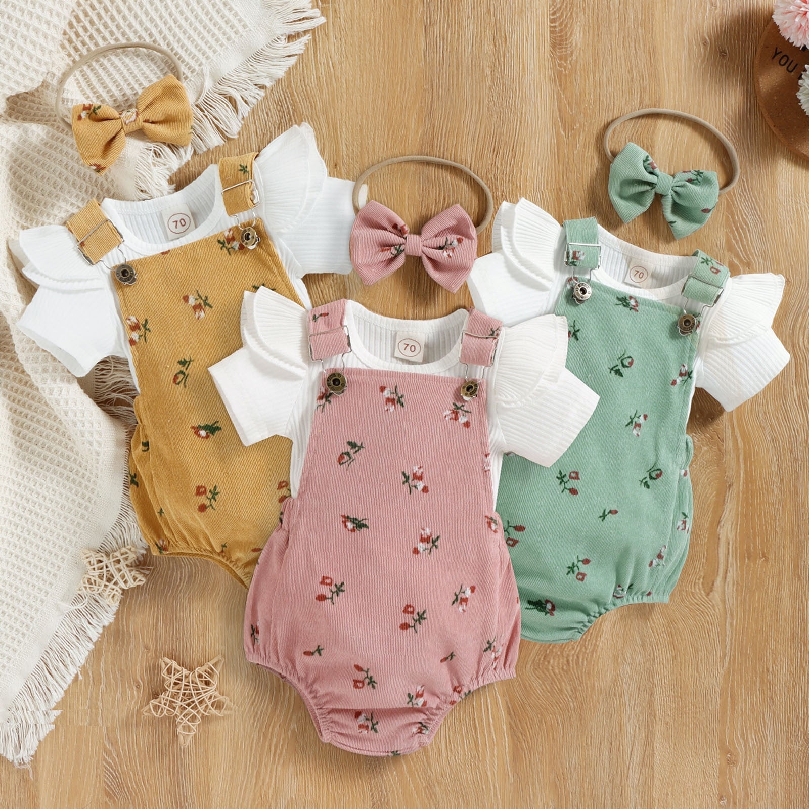 Stylish and Comfortable 3-Piece Outfits for Newborn Baby Girls