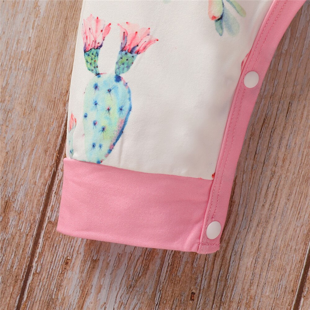 Adorable Cactus Printed Baby Rompers for Summer