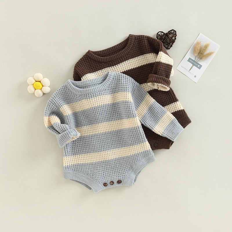 Cozy and Stylish Infant Knit Rompers for Fall and Winter