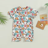 Trendy Summer Clothes for Baby Boys - Ribbed Cactus Sun Print Rompers and Jumpsuits