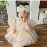 Lace Girls Dress for Newborn Baby Girls - Perfect for Christening and Birthday Parties