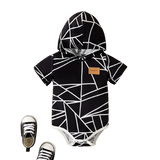Adorable Baby Bear Bodysuit with Heart Shape and Love Mom Cartoon - Perfect for Summer!