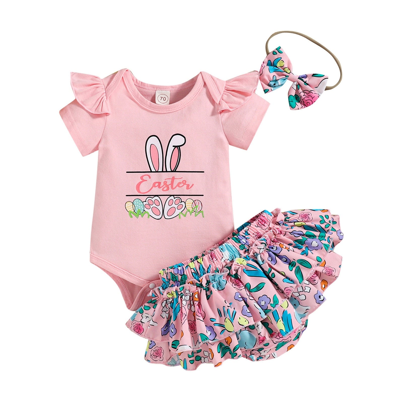 Adorable Infant Baby Girl 3pcs Outfits for Summer