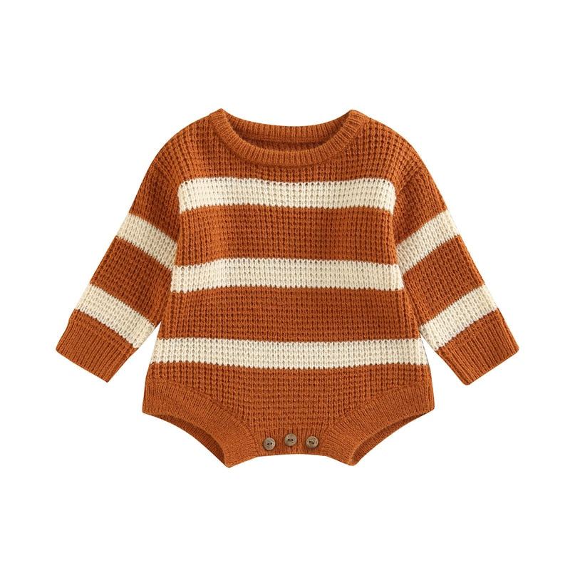 Cozy and Stylish Infant Knit Rompers for Fall and Winter