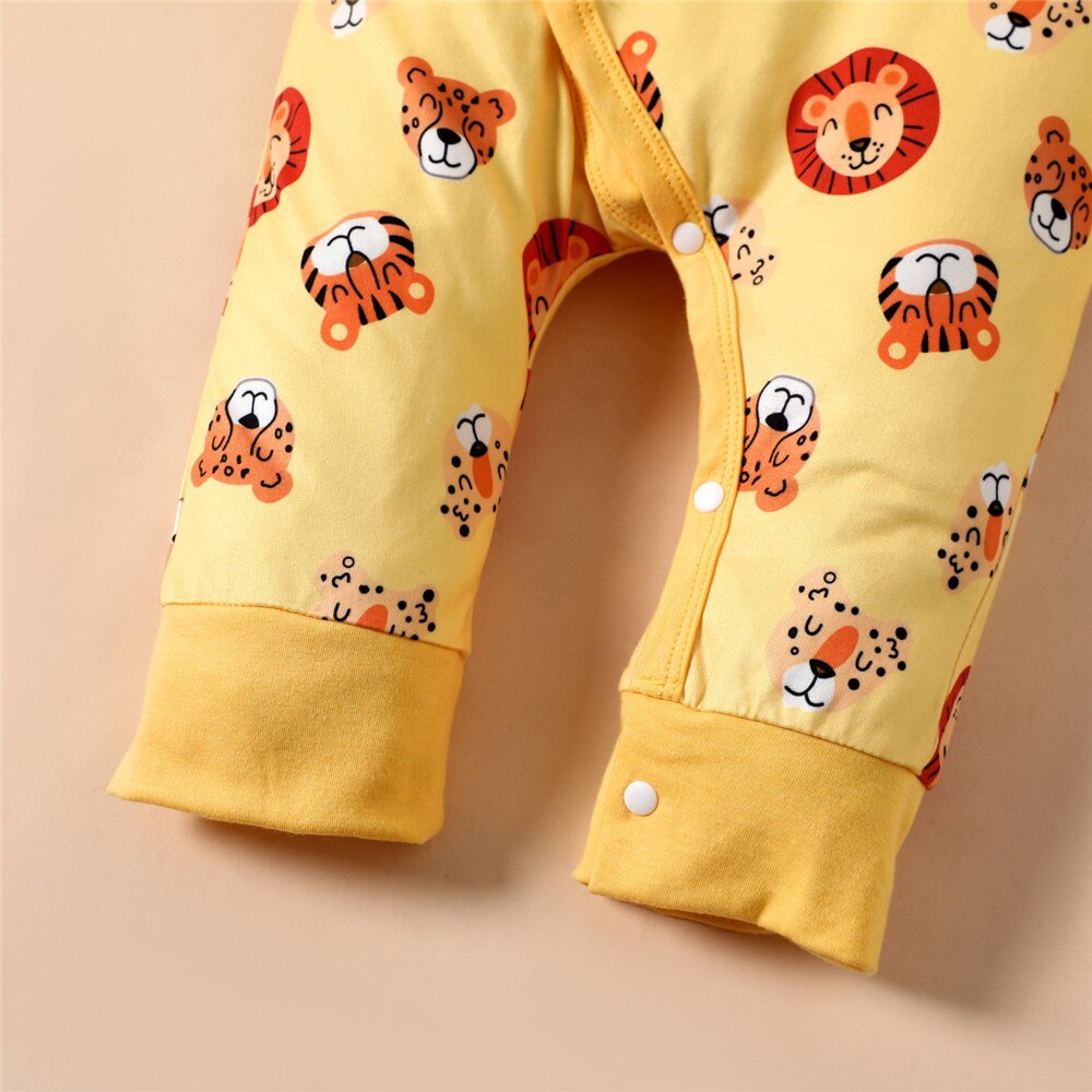 Baby Romper With Hat Cute Animals Printed Jumpsuit