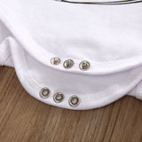 Cute Short Sleeve Baby Romper with Print Pattern