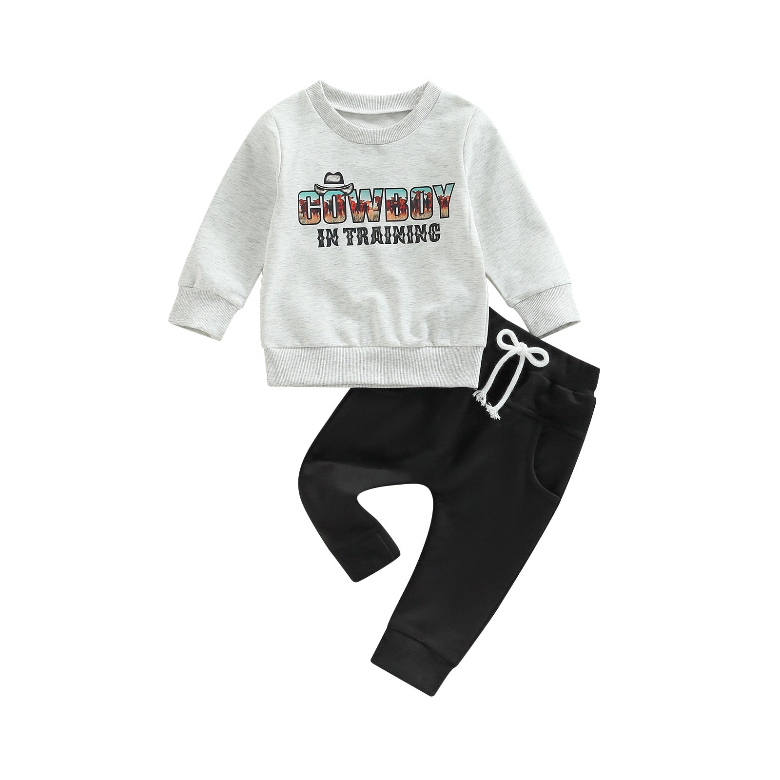 2023 Spring Baby Boys Girls Clothes Sets Children's Suit Kids Long-sleeved Cotton Sweater Pants Suits Clothing Outfit - Babbez