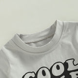 Adorable Summer Toddler Boys Clothes Set with Cartoon Cow and Letter Print
