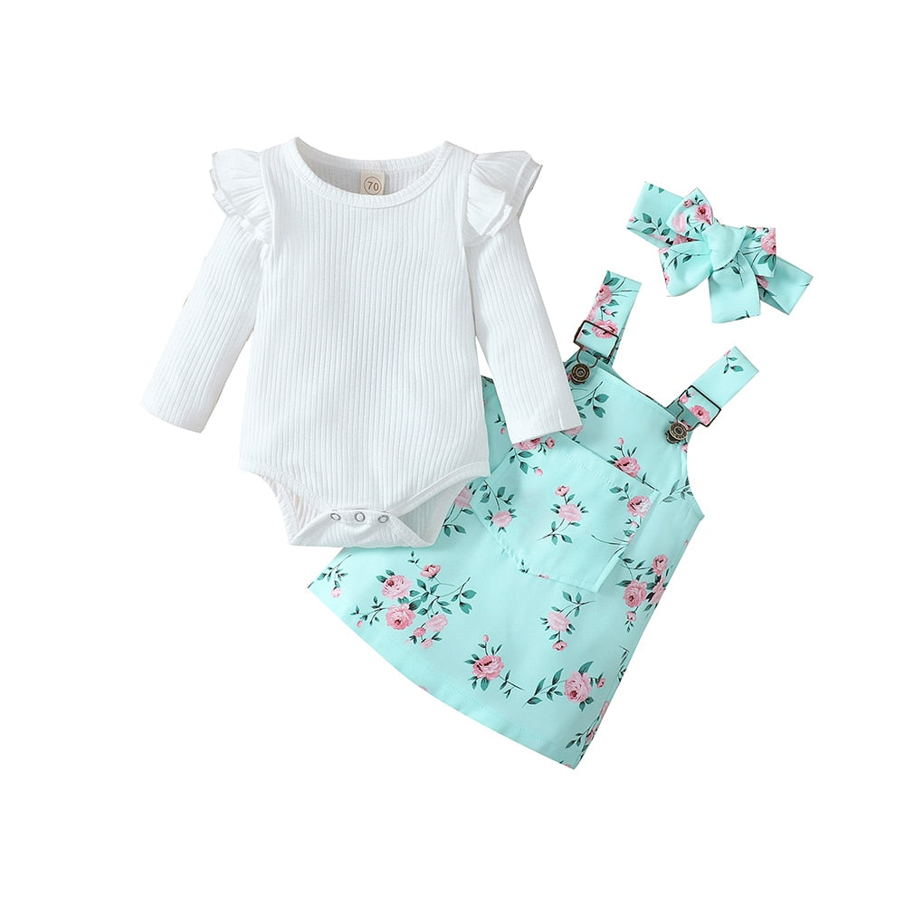 Stylish and Adorable Baby Girl Clothes Set - Perfect for Spring and Autumn