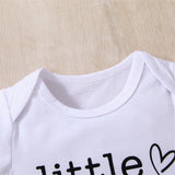 Infant Baby Girls 3Pcs Summer Outfit Sets White Short Sleeve Letter Print Romper Hen Print Shorts