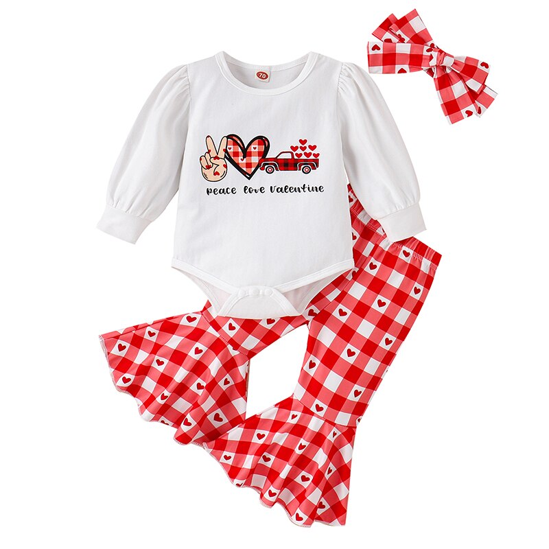 Adorable Valentines Day Outfit for Infant Baby Girls