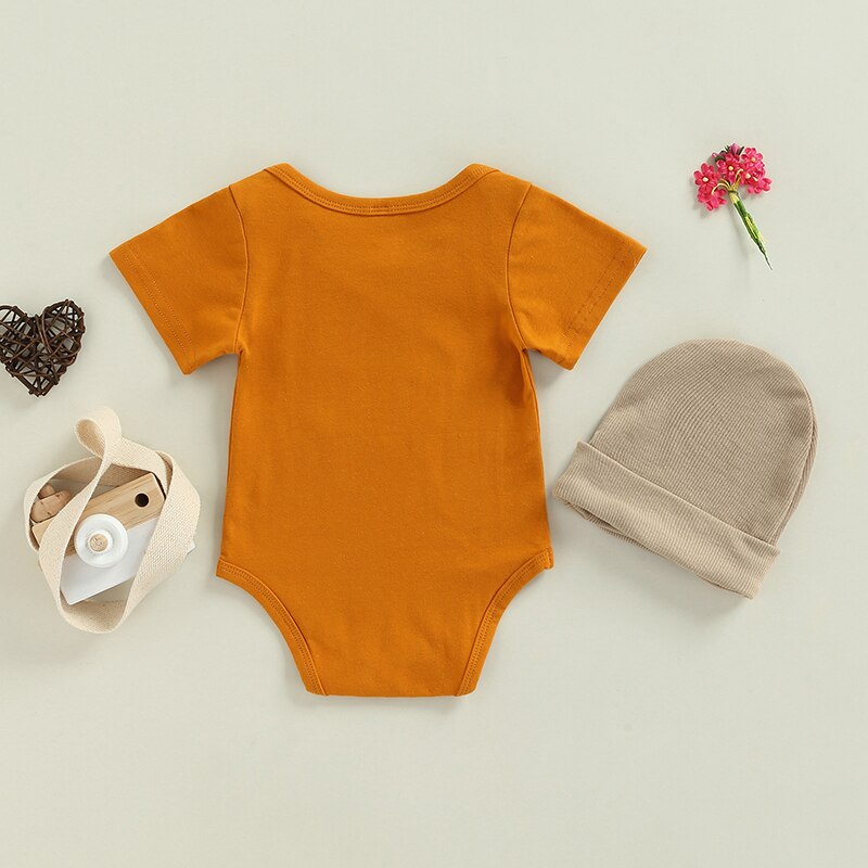 Adorable Newborn Infant Baby Romper with Matching Hat