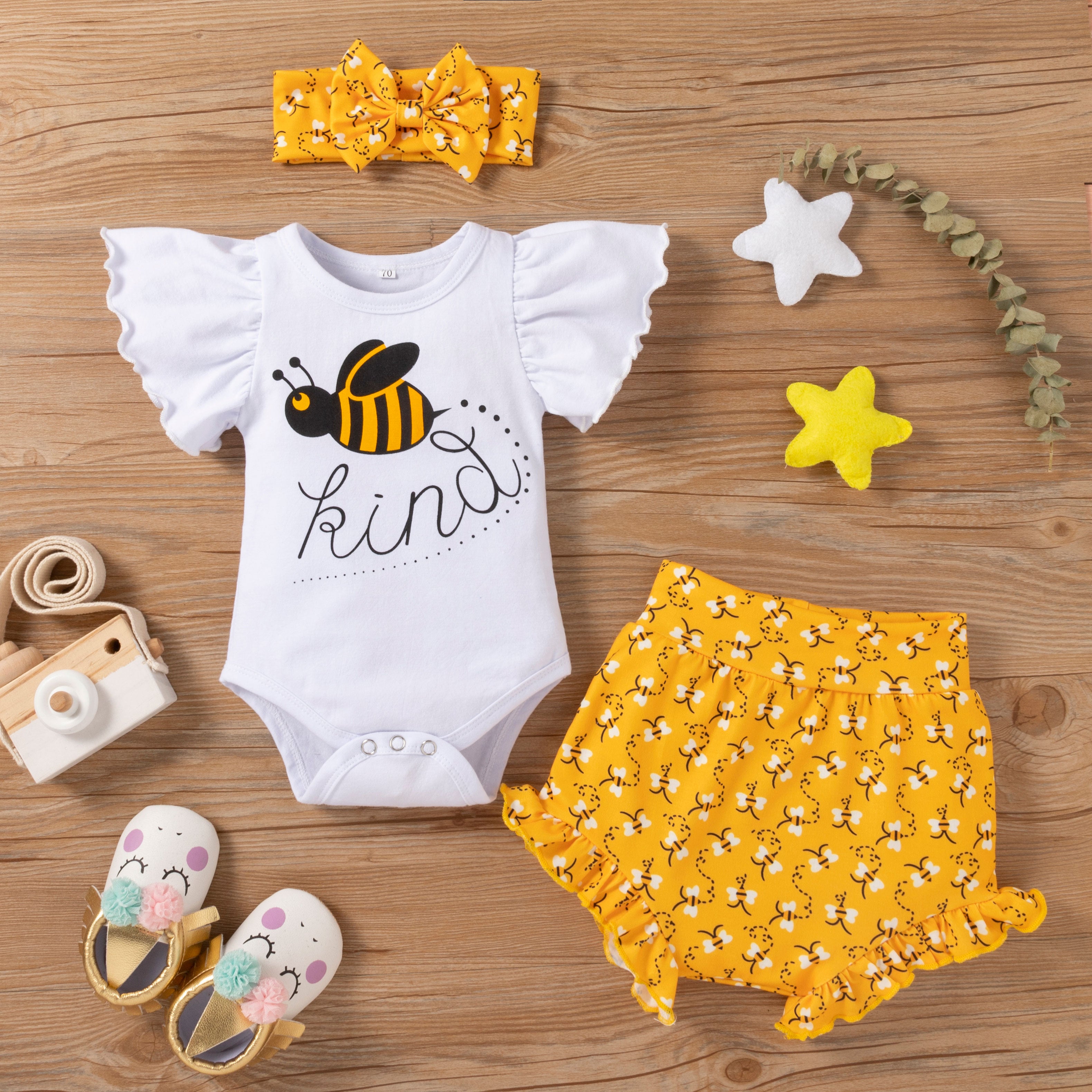 Adorable Summer Baby Girl Outfit Sets with Ruffles and Cartoon Lobster Print