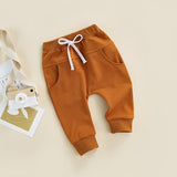 Comfortable and Stylish Toddler Baby Pants with Elastic Waist and Drawstring