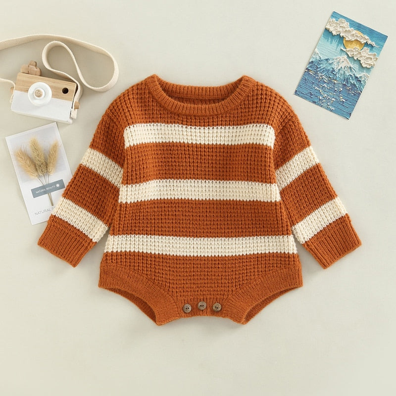 Cozy and Stylish Infant Knit Rompers for Fall and Winter