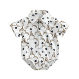 Western Style Baby Shirt Romper for Newborn Infant Boys