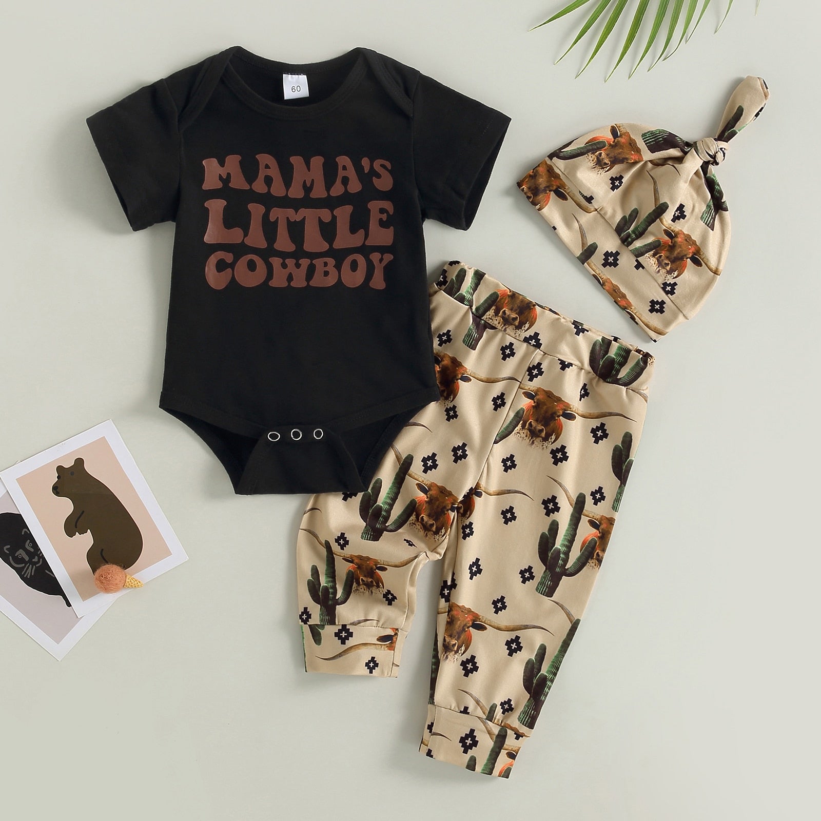 Adorable Newborn Infant Baby Boys Clothes Set with Letter Boots Print Romper, Pants, and Hat for Summer Outfits