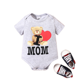 Baby Bear Bodysuit with Cute Cartoon Heart Shape for Boys