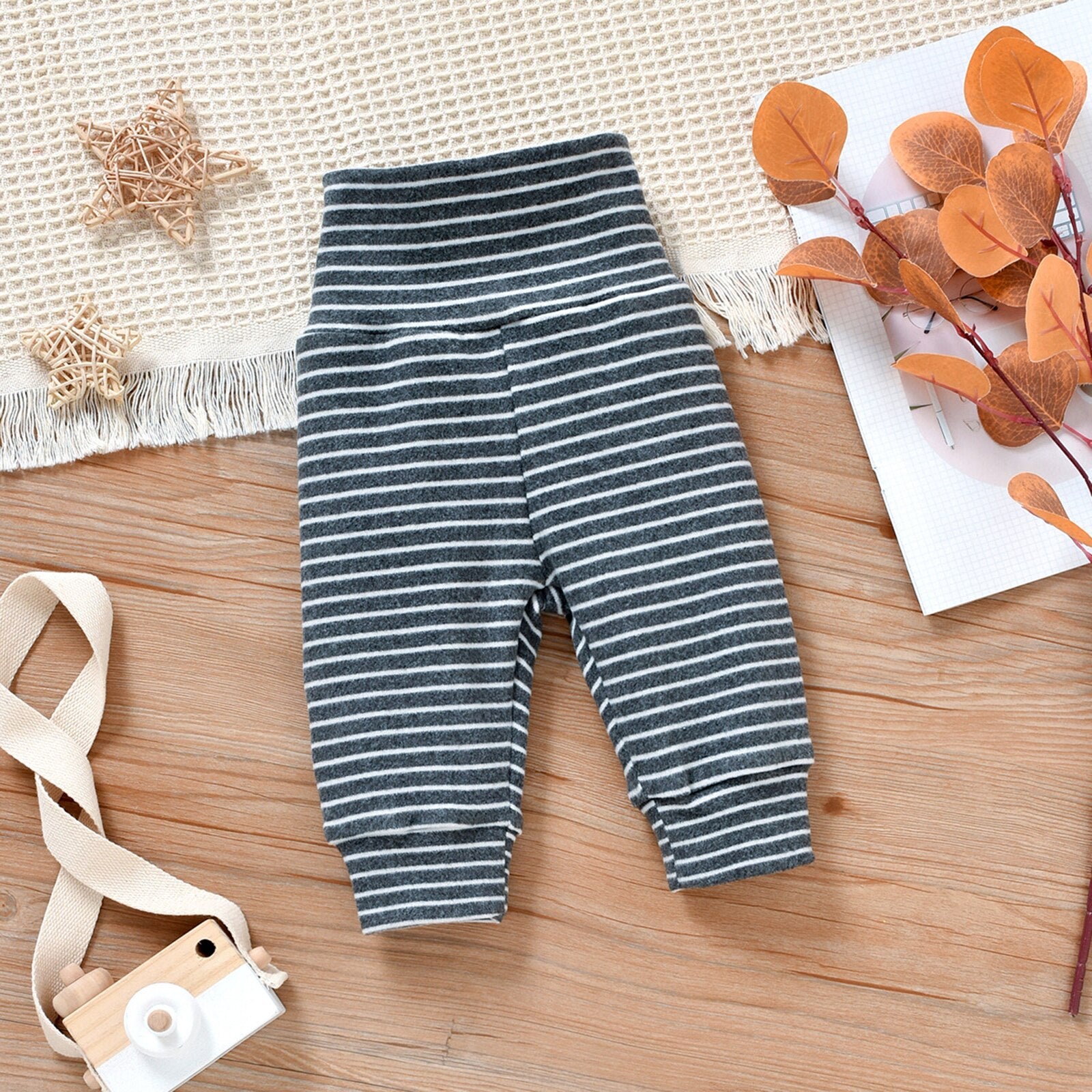 Casual Striped Newborn Baby Boy Clothes Set for Fall and Spring