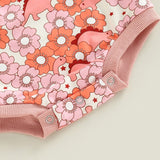 Cute Cartoon Dinosaur and Floral Print Rompers for Newborn Baby Boys and Girls