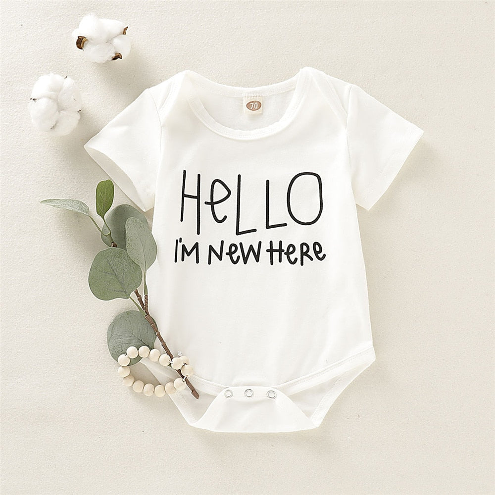 Rainbow Letter Printed Baby Romper for Girls and Boys