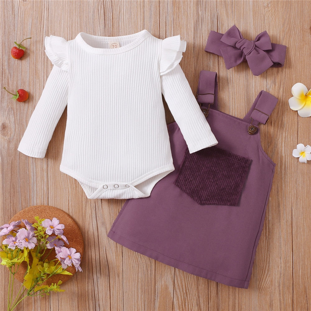 Adorable 3pcs Baby Girls Clothes Set for Spring and Autumn