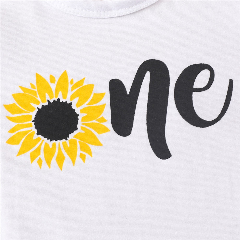Flower Power Baby Girl's Summer Outfit Set