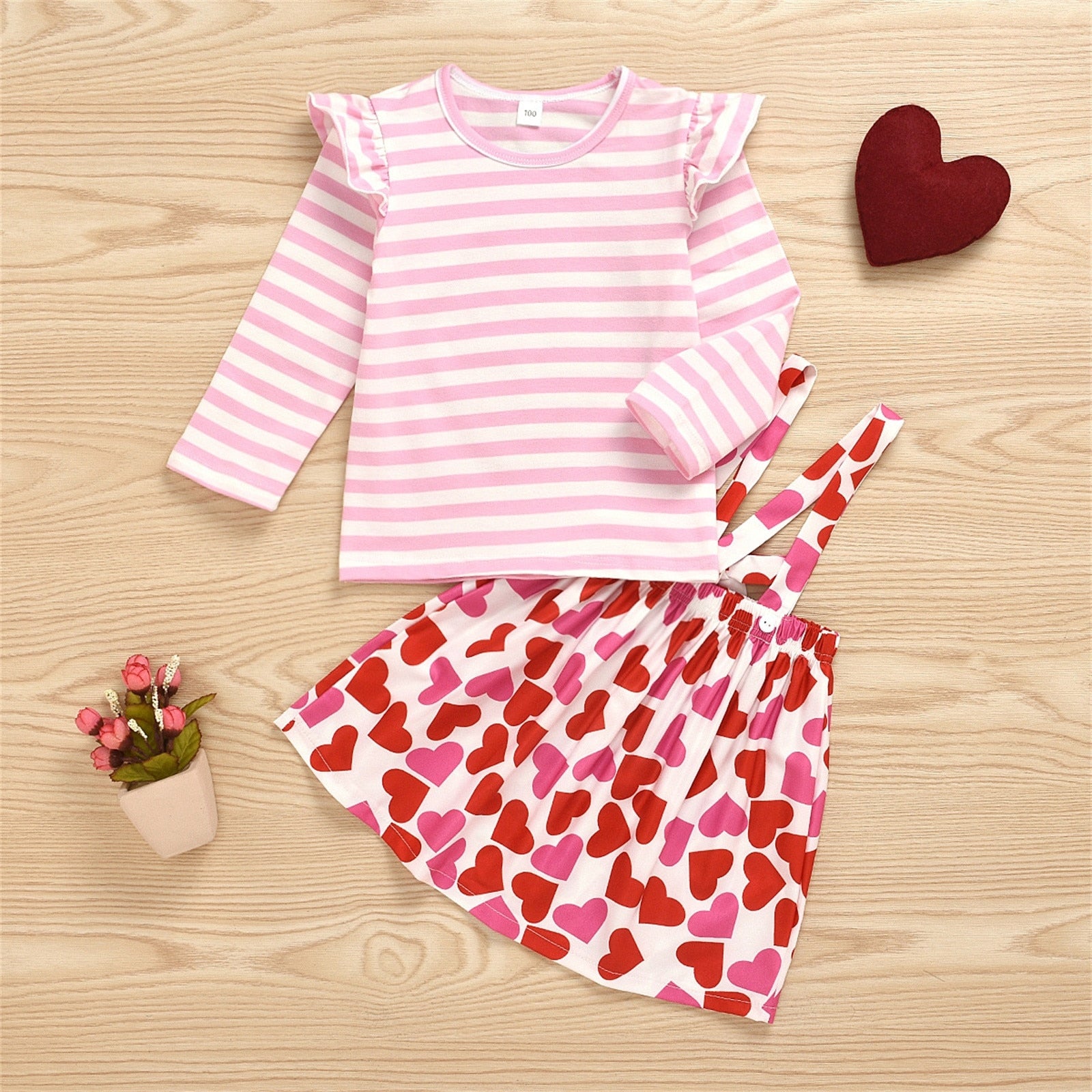 Adorable Toddler Girls Valentine's Day Clothes Sets