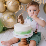 Stylish Baby Boy Summer Gentleman Birthday Suits - Soft Cotton Solid Romper and Belted Pants Set