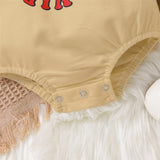 Santa Printed Newborn Bodysuit Overalls - Christmas Rompers for Boys a