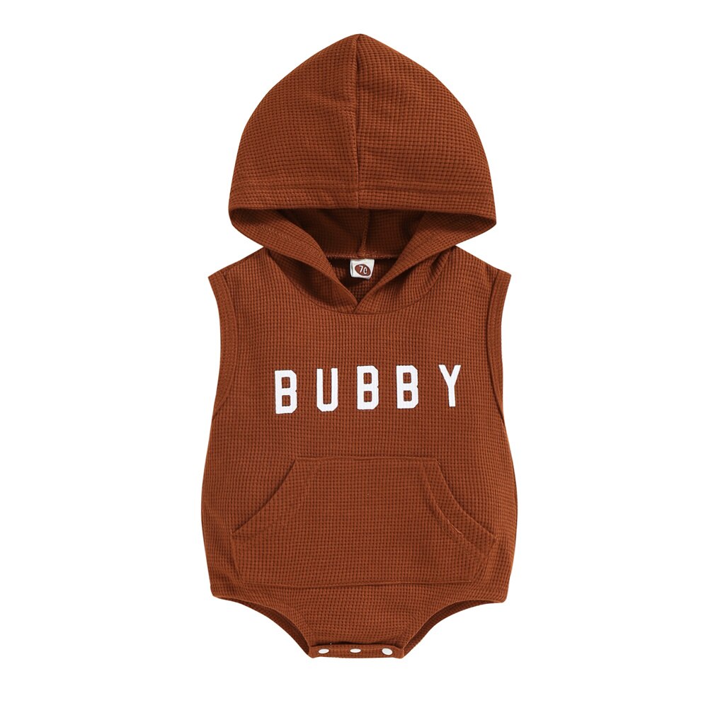 Summer Newborn Sleeveless Hooded Romper for Baby Boys and Girls